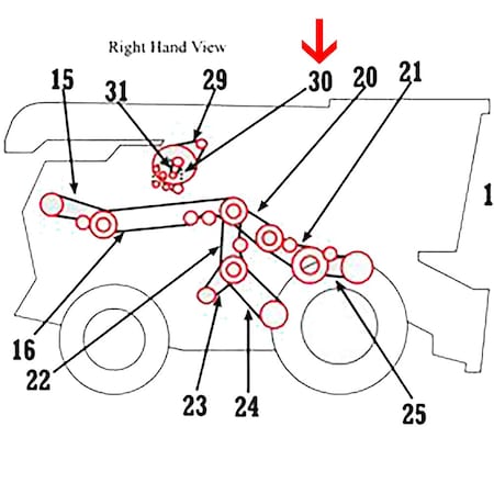 Aftermarket 796475 Combine Engine Drive Belt For Lexion 470 470R ENB40-0032